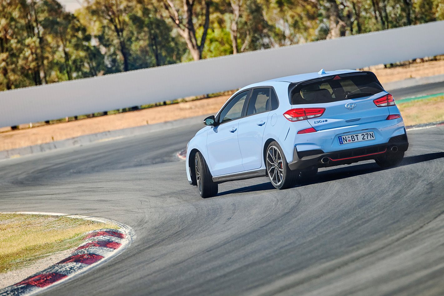 Hyundai i30n rear racetrack